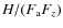 $H/(F_{\rm a} F_z)$