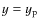 $y=y_{\rm p}$