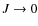 $J\rightarrow 0$