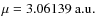 $\mu=3.06139~{\rm a.u.}$