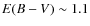$E(B-V)\sim1.1$