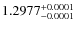 $1.2977^{\rm +0.0001}_{-0.0001}$