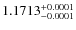 $1.1713^{\rm +0.0001}_{-0.0001}$