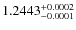 $1.2443^{\rm +0.0002}_{-0.0001}$