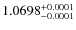$\rm 1.0698^{+0.0001}_{-0.0001}$