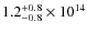 $\rm 1.2_{-0.8}^{+0.8}\times10^{14}$