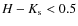 $H - K_{\rm s} < 0.5$