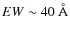 $EW \sim 40~\AA$