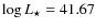 $\log L_\star=41.67$