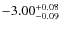 $\rm -3.00^{+0.08}_{-0.09}$