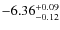 $\rm -6.36^{+0.09}_{-0.12}$