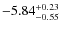 $\rm -5.84^{+0.23}_{-0.55}$