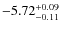$\rm -5.72^{+0.09}_{-0.11}$