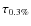$\tau_{0.3 \%}$
