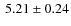 $\:5.21\pm
0.24$