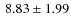 $\:8.83\pm 1.99$
