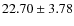 $22.70\pm 3.78$