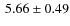 $\:5.66\pm 0.49$