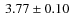 $\:3.77\pm 0.10$