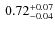 $\:0.72^{+0.07}_{-0.04}$