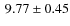 $\:9.77 \pm 0.45$