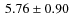 $\:5.76 \pm 0.90$