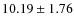 $10.19\pm 1.76$