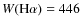 $W({\rm H\alpha})=446$
