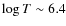 $\log T\sim6.4$