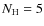 $N_{\rm H}=5$