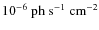 ${\rm 10^{-6}~ph~s^{-1}~cm^{-2}}$