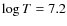 $\log T =7.2$
