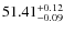 $ 51.41^{\rm + 0.12}_{- 0.09}$