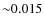 ${\sim}0.015$