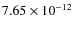 $7.65 \times 10^{-12}$