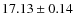 $17.13 \pm 0.14$
