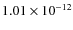 $1.01\times10^{-12}$
