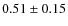 $0.51 \pm 0.15$