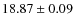 $18.87 \pm 0.09$