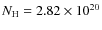 $N_{\rm H} = 2.82\times 10^{20}$