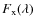 $F_{\rm x}(\lambda)$