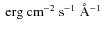 $\rm~erg~cm^{-2}~s^{-1}~\AA^{-1}$
