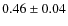 $ 0.46\pm0.04$