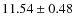 $ 11.54\pm0.48$