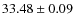 $ 33.48\pm0.09$