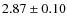 $ 2.87\pm0.10$