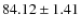 $ 84.12\pm1.41$