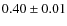 $ 0.40\pm0.01$