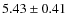 $ 5.43\pm0.41$