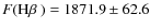 $F(\mbox{H$\beta$ })=1871.9\pm62.6$